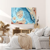 Paul Sinus Wandbild 120x80cm Luftaufnahme Fluss Vogelperspektive Kunstvoll Satellitenfotografie