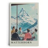 Paul Sinus Leinwandbild 60x90cm Leinwandbild Matterhorn Alpenpanorama luxuriöse Eleganz stilvolle Berglandschaft Retro Ästhetik exklusiver Genuss