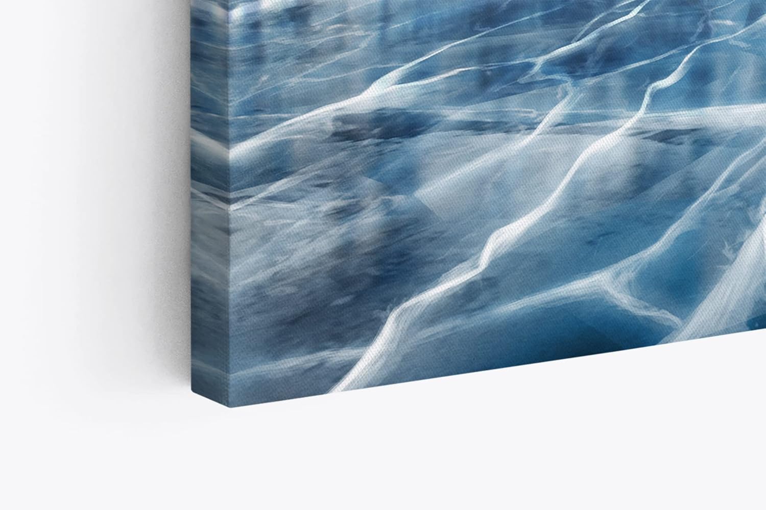 Paul Sinus Wandbild 120x80cm Winter Schnee gefrorener See Tannenwald Eis