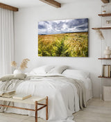 Paul Sinus Wandbild 120x80cm Weizenfeld Meer Weizen Natur Wolken Horizont