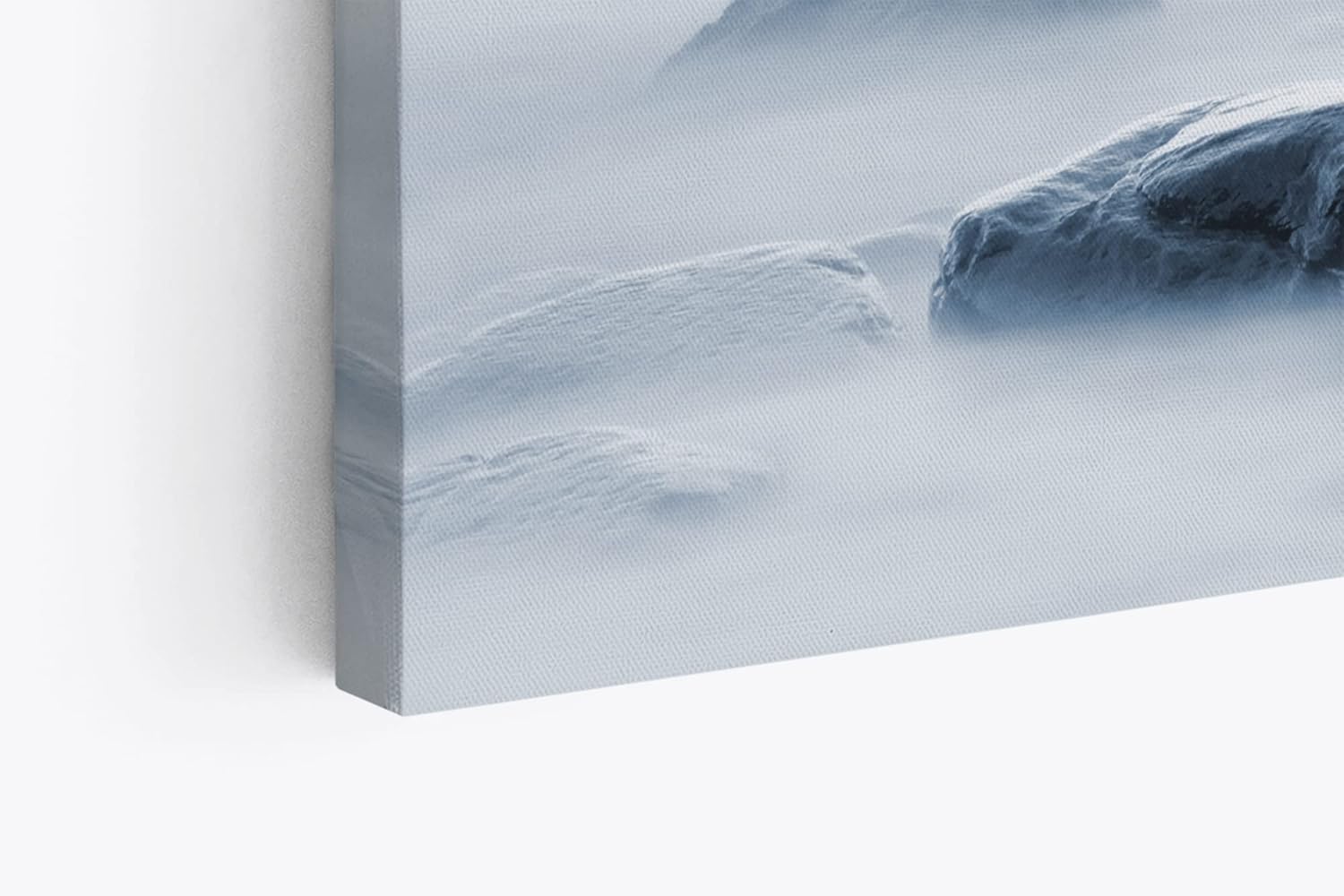Paul Sinus Wandbild 120x80cm Meer Nebel Felsen Weiß Fotokunst Horizont Harmonisch