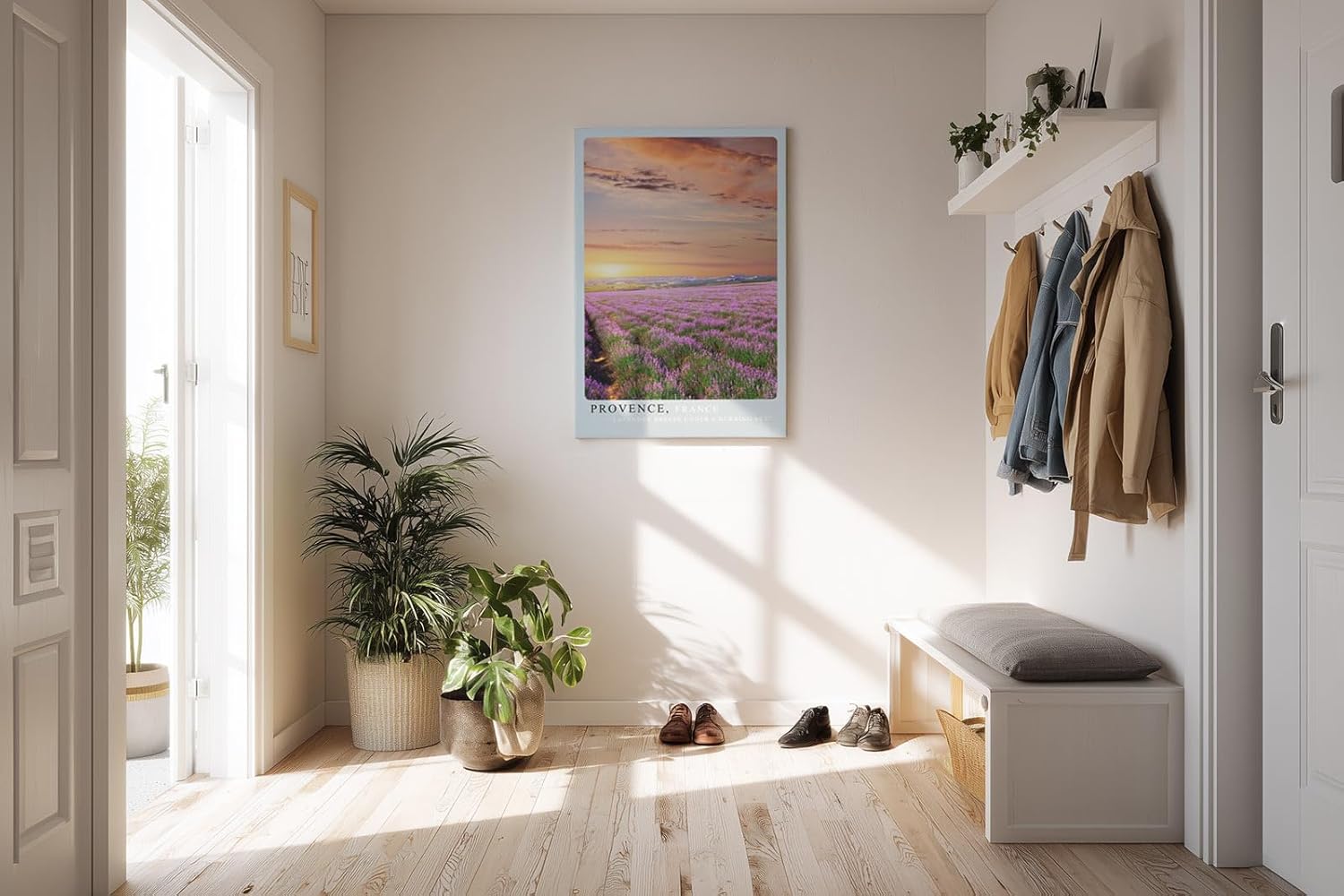 Paul Sinus Kunstdruck 40x60cm Lavendelfeld Provence Frankreich Sonnenuntergang Natur Provence France