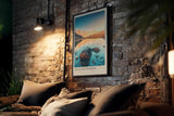 Paul Sinus Kunstdruck 40x60cm Mountain Mirror Bergpanorama mit See The Sky Rests in Silent Waters