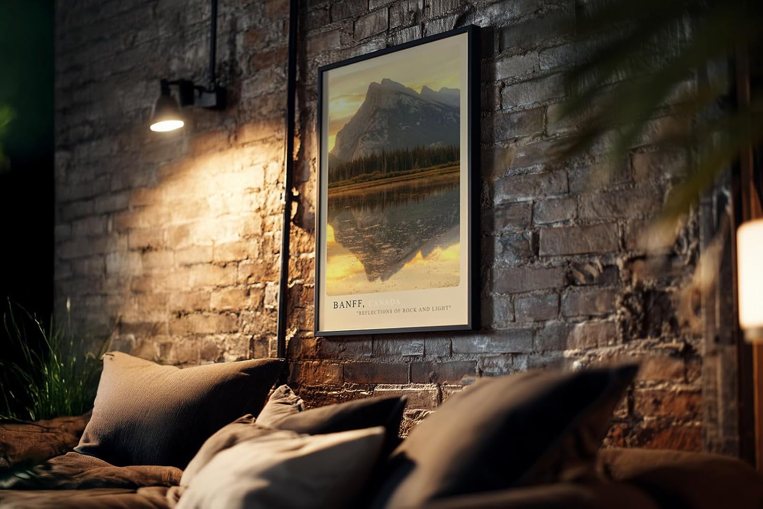 Paul Sinus Kunstdruck 40x60cm Banff Kanada See Berge Sonnenuntergang Spiegelung Natur Banff Canada