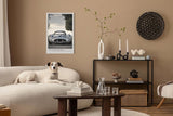 Paul Sinus Leinwandbild 40x60cm Silver Spirit Klassischer Supersportwagen Elegante Automobilkunst Zeitlose Ästhetik Edle Dynamik Hochwertige Wandkunst