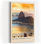 Paul Sinus Kunstdruck 40x60cm Rio de Janeiro Brasilien Sonnenuntergang Meer Stadt Berge