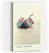 Paul Sinus Kunstdruck 40x60cm Adrift Memory mit gestrandeten Schiffswrack im Wasser