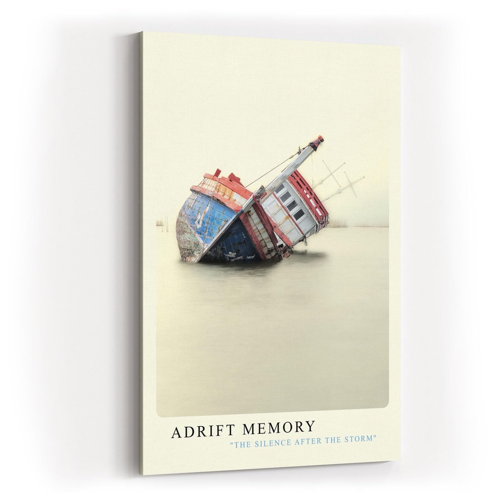 Paul Sinus Kunstdruck 40x60cm Adrift Memory mit gestrandeten Schiffswrack im Wasser