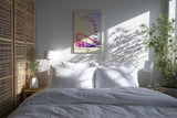 Paul Sinus Kunstdruck 40x60cm Sunset Fair mit Riesenrad und Achterbahn im Abendlicht