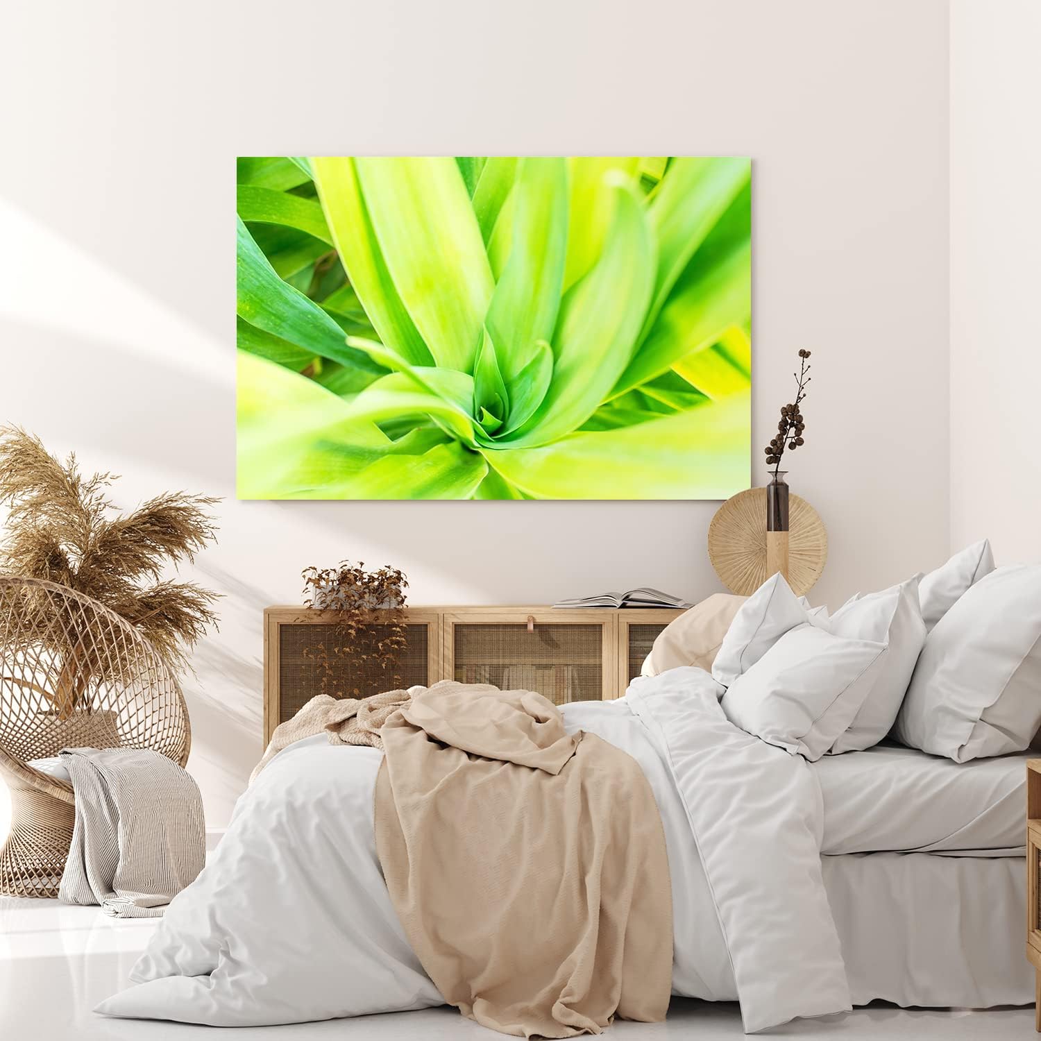 Paul Sinus Wandbild 120x80cm Grüne Pflanze Makrofotografie Kunstvoll Dekorativ