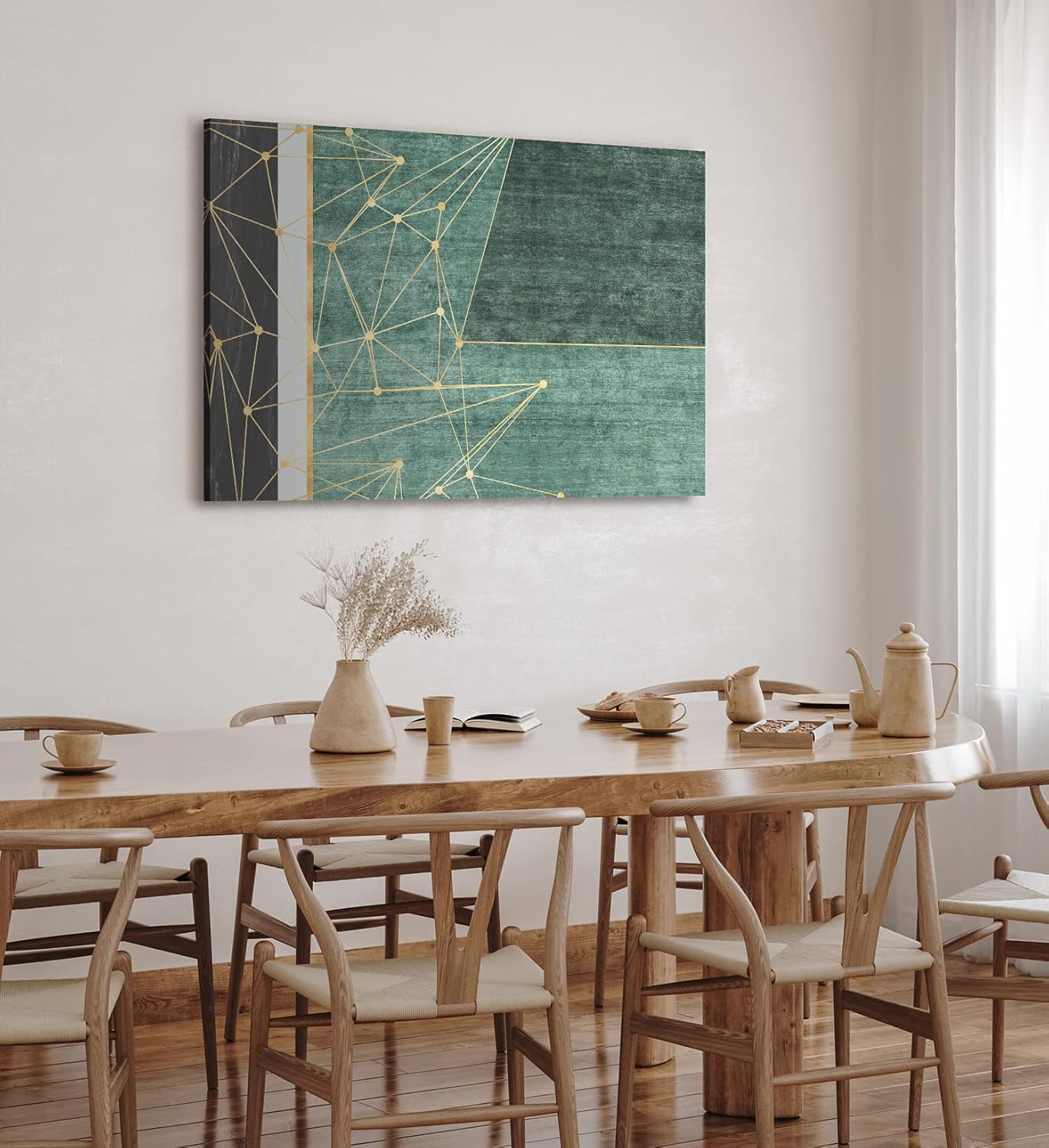 Wandbild 120x80cm Geometrische Kunst Grau Modern Kunstvoll