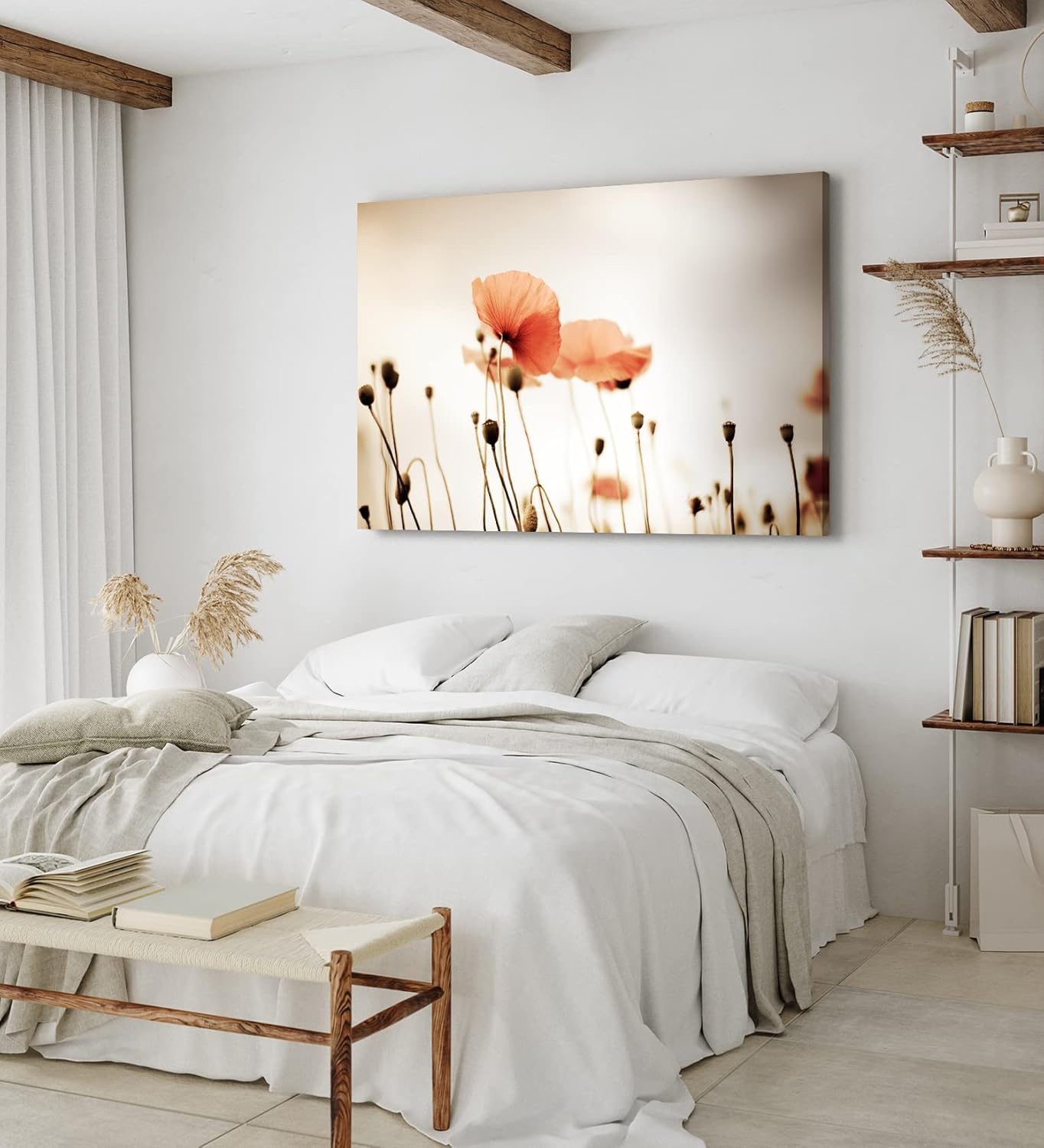 Paul Sinus Wandbild 120x80cm Wildblumen Feldblumen Mohn Kunstvoll Fotokunst