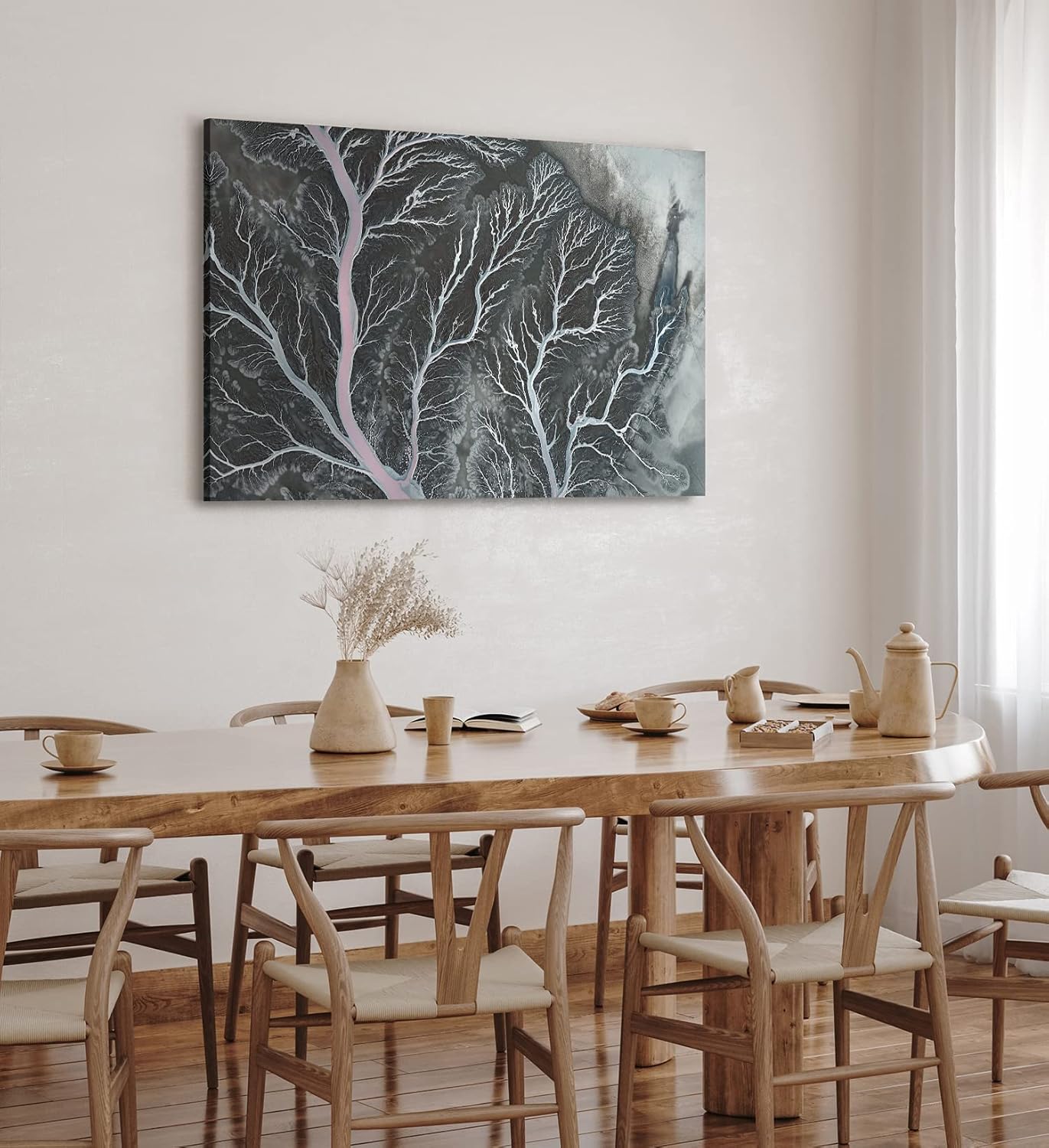 Paul Sinus Wandbild 120x80cm Luftaufnahme Flussadern Erde Kunstvoll Vogelperspektive