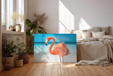 Sinus Art Wandbild 120x80cm Exotisches Flamingo-Motiv sorgt für tropisches Flair und Sommerstimmung im Raum