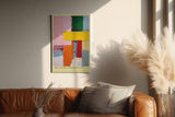 Paul Sinus Wandbild in 40x60cm The Color Construction Abstrakte Komposition aus farbigen Blöcken mit pastoser Struktur und kräftigen Kontrasten