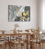 Paul Sinus Wandbild 120x80cm Dekoratives Bild Schuppenmuster Minimal Modern
