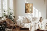 Paul Sinus 60x90cm Wandbild, Atemberaubende Dynamik in Schwungformen – Elegante Kunst in fließenden Beigetönen