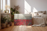 Sinus Art Wandbild 120x80cm Friedliche Blumenlandschaft mit Weitblick und natürlicher Farbintensität