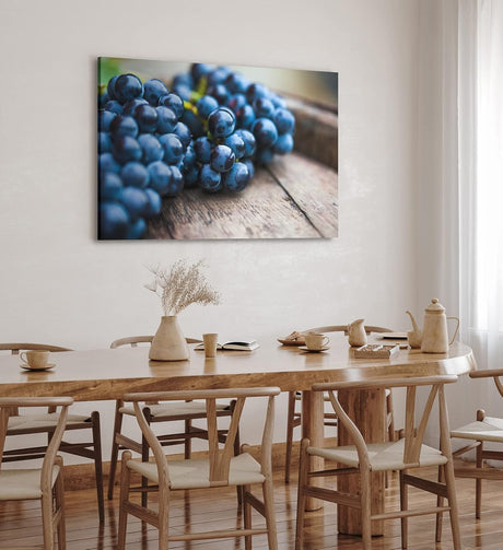 Paul Sinus Wandbild 120x80cm Trauben Früchte Weintrauben Fotokunst Blau Kunstvoll