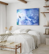 Paul Sinus Wandbild 120x80cm Pusteblume Löwenzahn Blau Kunstvoll Nahaufnahme