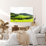 Paul Sinus Wandbild 120x80cm Landschaft Natur Berge Hügel Grün Bäume Wiese