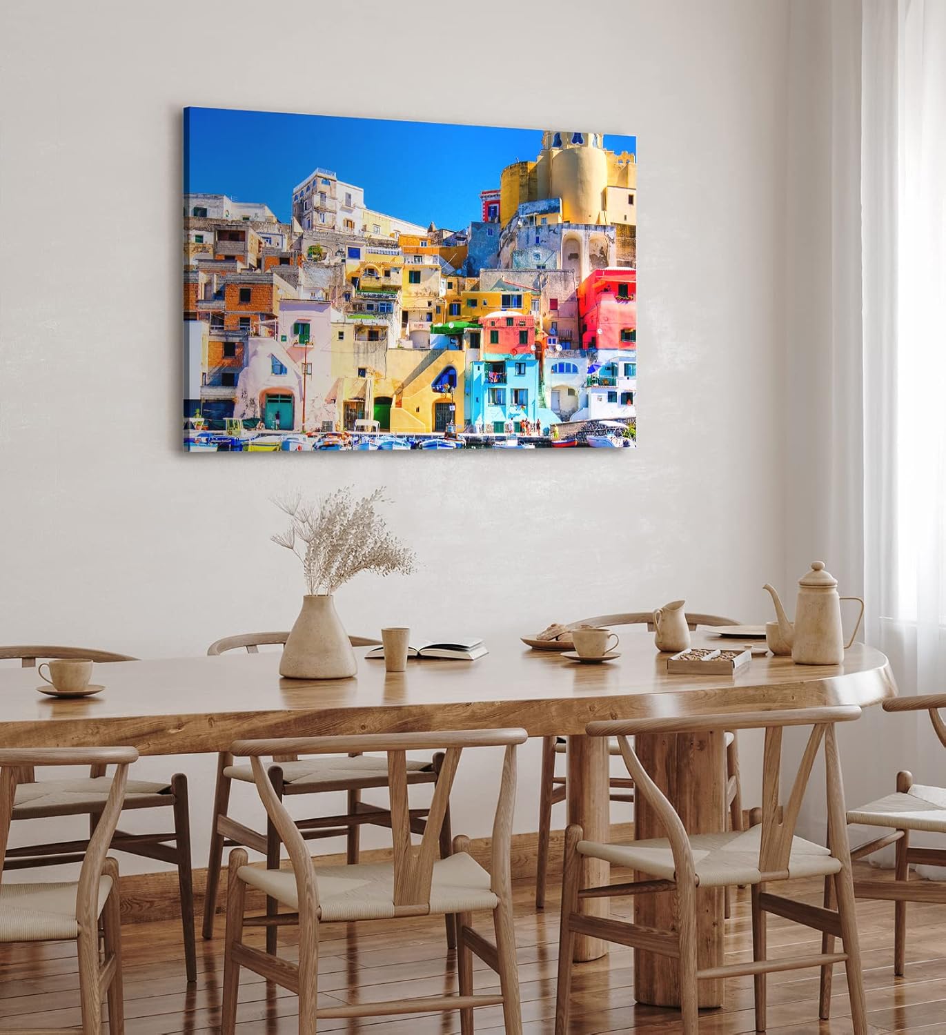 Paul Sinus Wandbild 120x80cm Procida Italien Insel traditionelle Häuser Küstenstadt Mittelmeer