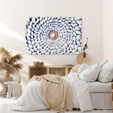 Paul Sinus Wandbild 120x80cm Runde weiße Steine Kunstvoll Steinkreis Strand