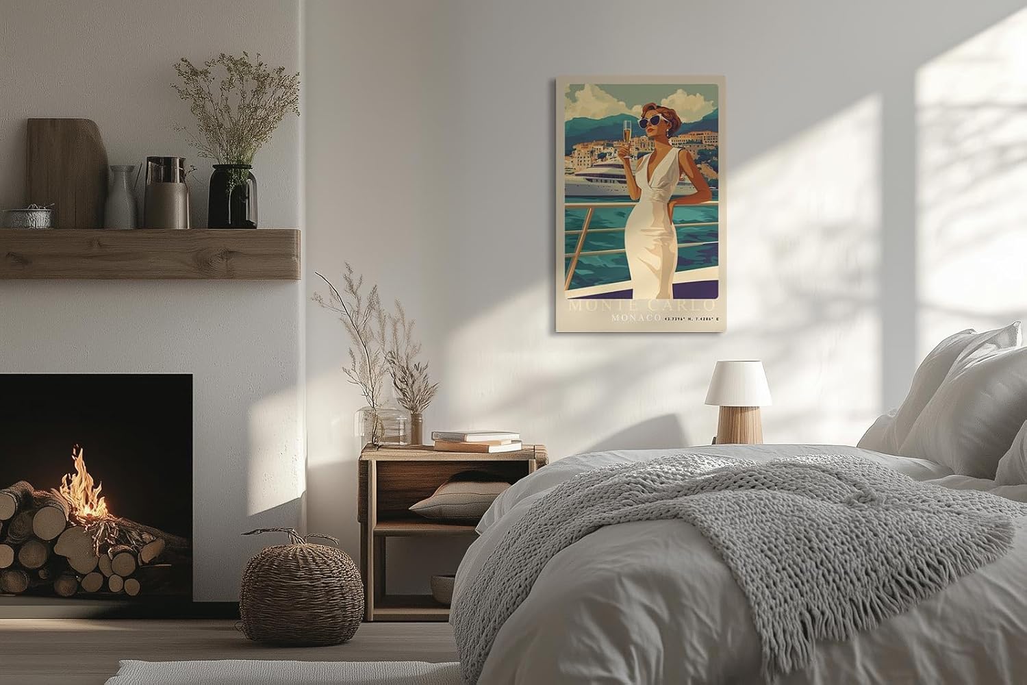 Paul Sinus Leinwandbild 40x60cm Leinwandbild Monte Carlo luxuriöse Eleganz mediterraner Glamour stilvolle Ästhetik Yachthafen exklusive Lebensart