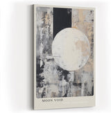 Paul Sinus Wandbild in 40x60cm Moon Void – Abstrakte Kunst mit hellem Vollmondmotiv und dynamischer Strukturkomposition