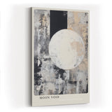 Paul Sinus Wandbild in 40x60cm Moon Void – Abstrakte Kunst mit hellem Vollmondmotiv und dynamischer Strukturkomposition