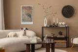 Paul Sinus Leinwandbild 60x90cm Pompeian Wall Art Leinwandbild antiker Kranich im römischen Stil florale Elemente