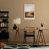 Paul Sinus Leinwandbild 60x90cm Toskana Idylle – Weite mediterrane Landschaft mit goldenem Licht und warmen Erdtönen