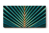 Sinus Art Wandbild 120x80cm Grafisches Palmenblatt mit symmetrischer Form – faszinierender Blickfang