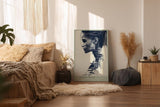 Paul Sinus Wandbild in 40x60cm abstraktes digitales Porträt – modernes Kunstmotiv zwischen Mensch und Technologie