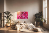 Sinus Art Wandbild 120x80cm Nahaufnahme einer geöffneten Rose mit weichen Übergängen und natürlicher Symmetrie