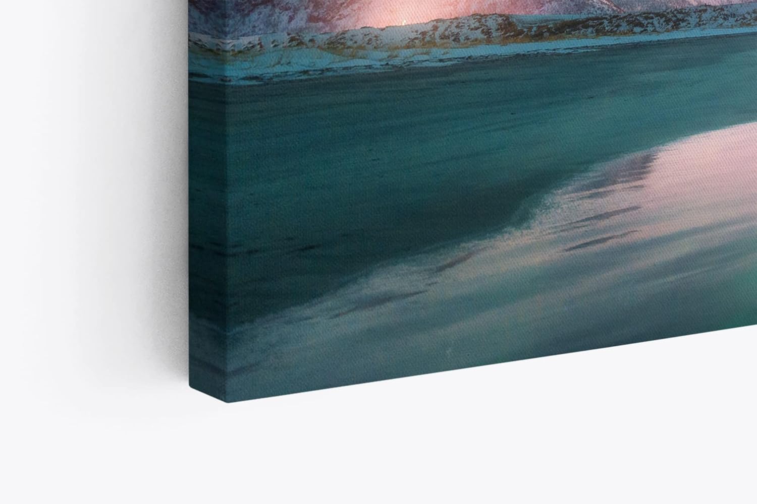 Paul Sinus Wandbild 120x80cm Norwegen Berge Polarlichter Sternenhimmel Nacht