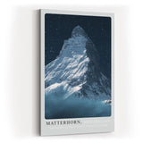Paul Sinus Kunstdruck 40x60cm Matterhorn Schweiz mit nächtlicher Bergszenerie unter Sternenhimmel