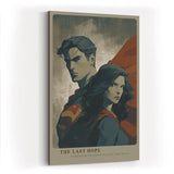 Paul Sinus Wandbild in 40x60cm The Last Hope – Superman und Frau in epischer Pose, moderne Kunst mit starker Symbolik