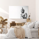 Paul Sinus Wandbild 120x80cm Buddha Buddhismus Schwarz Weiß Meditation