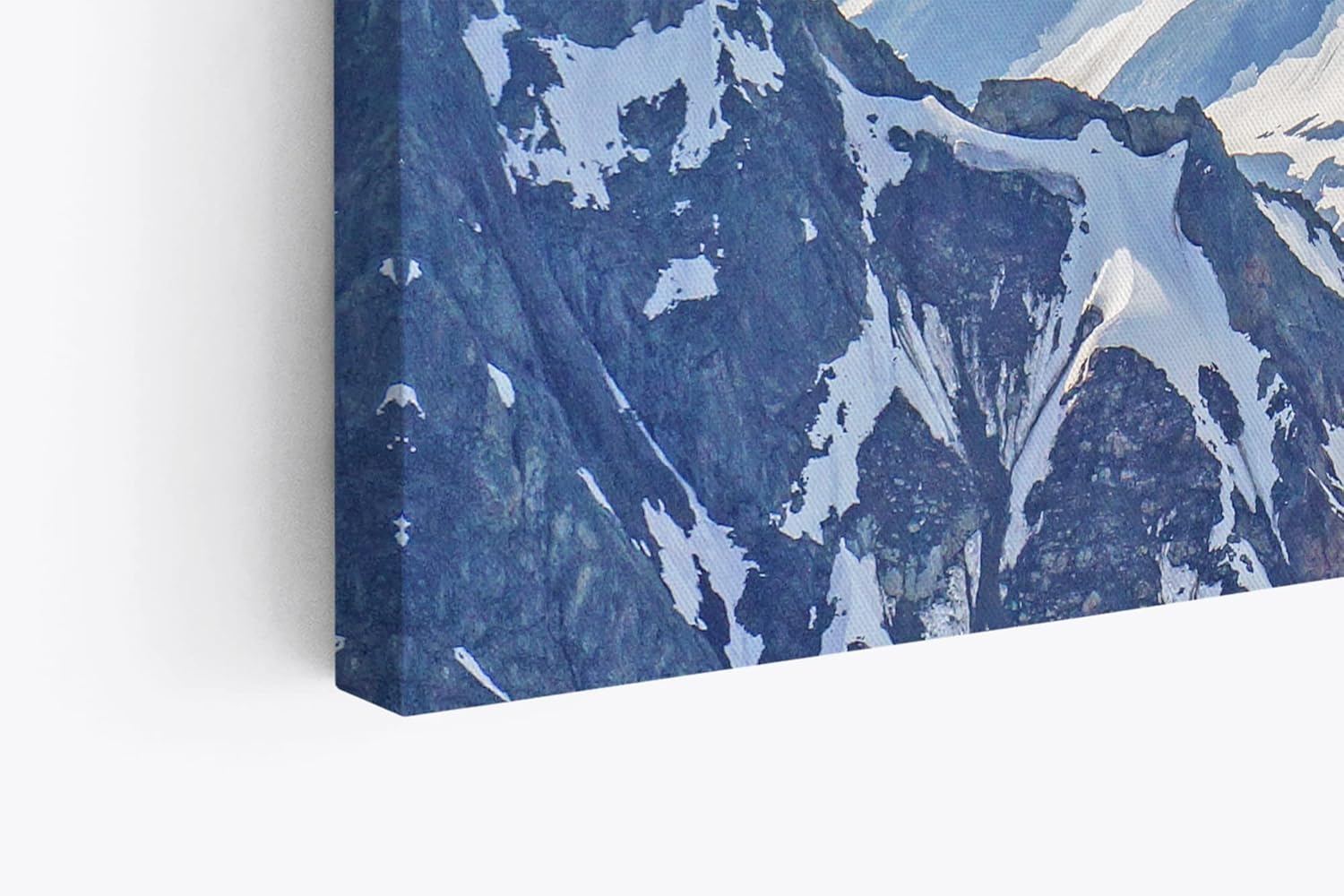 Paul Sinus Wandbild 120x80cm Alpen Berge Gebirge Schnee Schneegipfel Blau