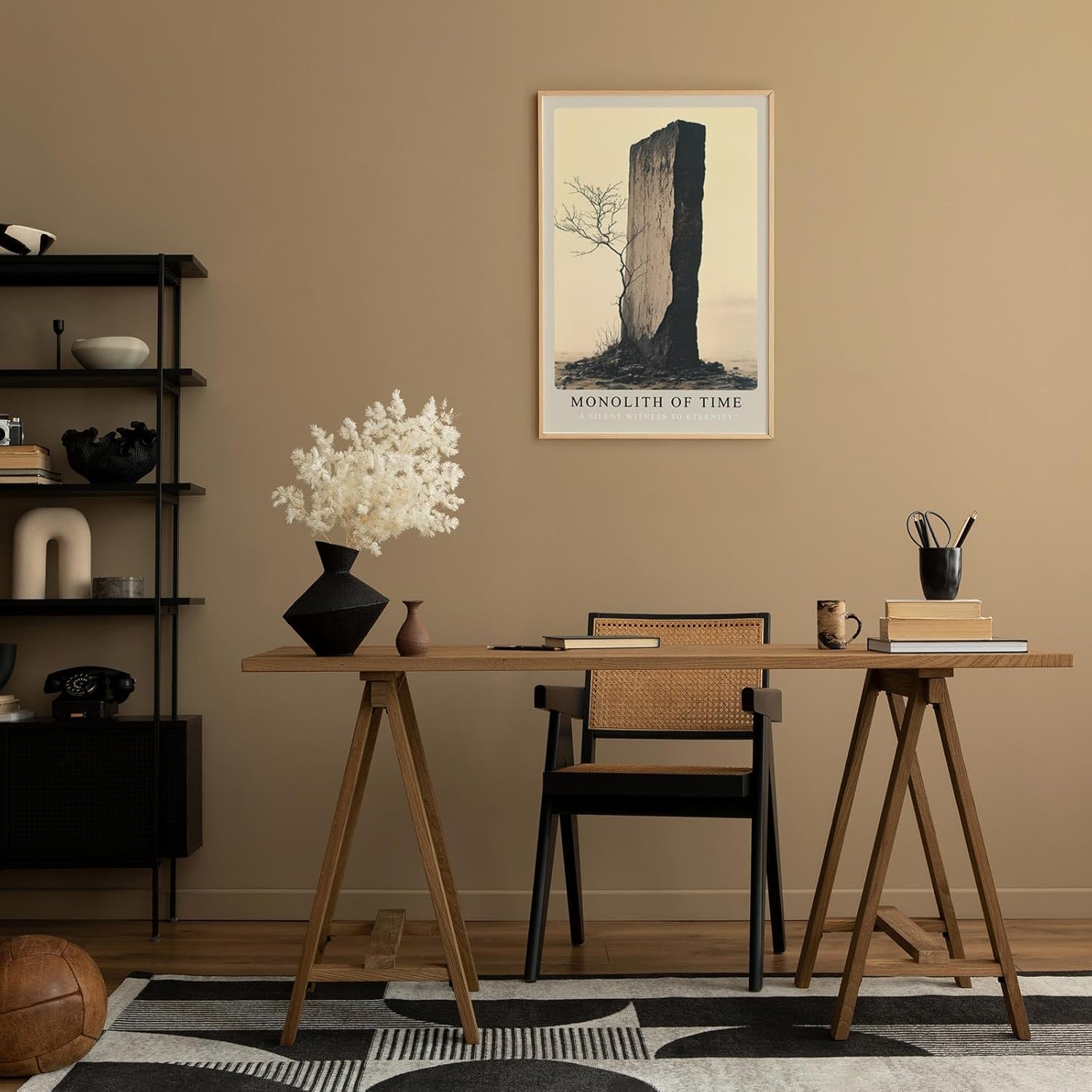 Paul Sinus Leinwandbild 80x120cm Monolith of Time monumentaler Stein zeitlos mystisch Natur minimalistisch erhaben stille Landschaft