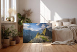Sinus Art Wandbild 120x80cm Faszinierender Blick auf Machu Picchu mit majestätischer Andenlandschaft