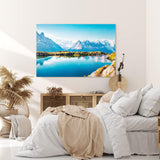 Paul Sinus Wandbild 120x80cm Lac Blanc Frankreich Alpen See Schneegipfel Berge
