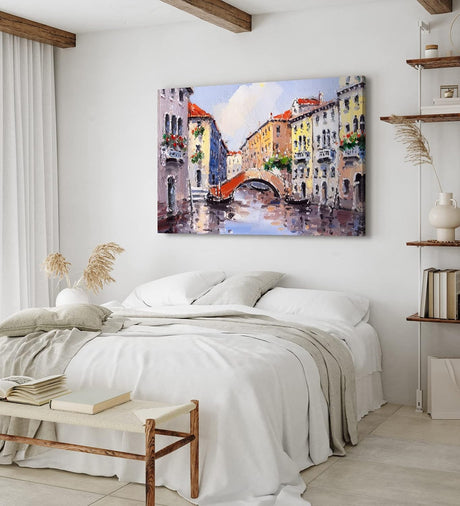 Paul Sinus Wandbild 120x80cm Italien Venedig Gondel Brücke Abstrakt Kunstvoll