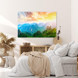 Paul Sinus Wandbild 120x80cm Huangshan Gebirge China Berge Landschaft Sonnenuntergang