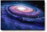 Sinus Art Wandbild 120x80cm Spiralförmige Galaxie mit hell leuchtendem Zentrum im Weltraum – geheimnisvoll und schön