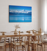 Paul Sinus Wandbild 120x80cm Berge Bergsee Alaska Schnee Blau Schneegipfel See