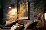Paul Sinus Kunstdruck 40x60cm Falling Quietly Herbstlaub Ahornblätter Naturfarben Bokeh Lichtspiel