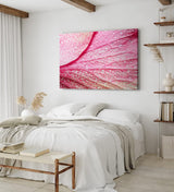 Paul Sinus Wandbild 120x80cm Blume Blüte Rosa Makroaufnahme Wassertropfen Kunstvoll