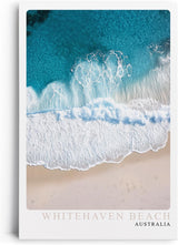 Paul Sinus Leinwandbild 80x120cm Leinwandbild Whitehaven Beach tropische Küste türkisblaues Meer traumhafte Natur paradiesische Ästhetik maritime Kunst